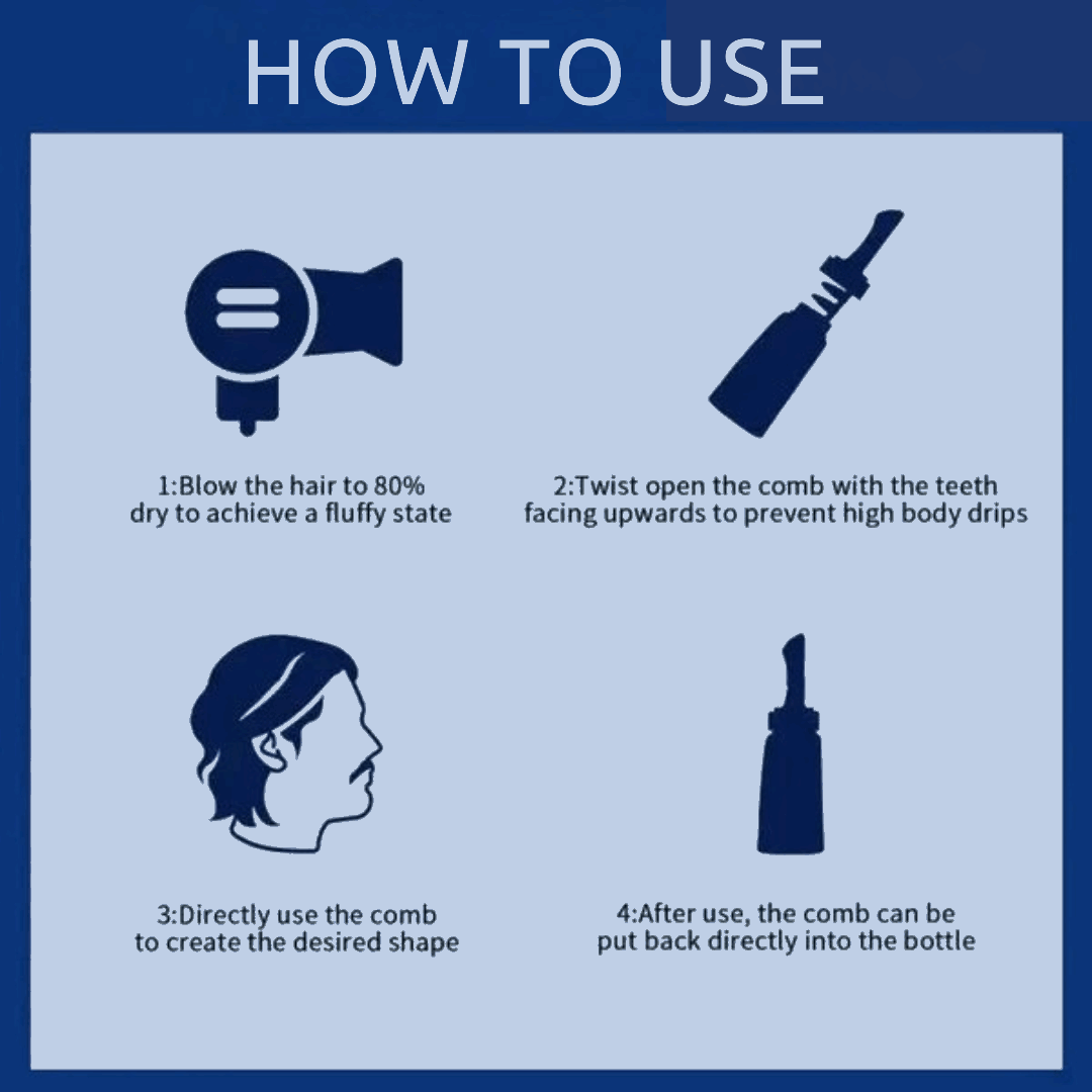 Veze Styling Head Oil Gel 2-In-1 Hair Styling With Comb