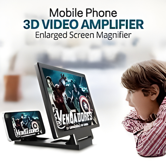 3D Phone Screen Magnifier Portable Amplifier for Movies & Videos, Enlarged View for Comfortable Mobile Watching