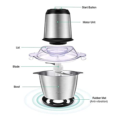 Electric Meat Grinder, Multi Function Stainless Steel Food Processor β 2l - Free Delivery