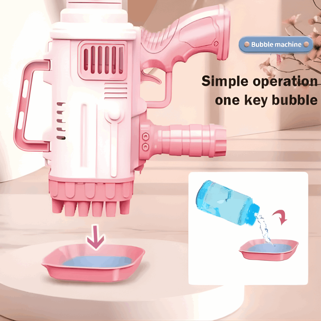 Bubble Gun Toy – Big Size, 32 Holes