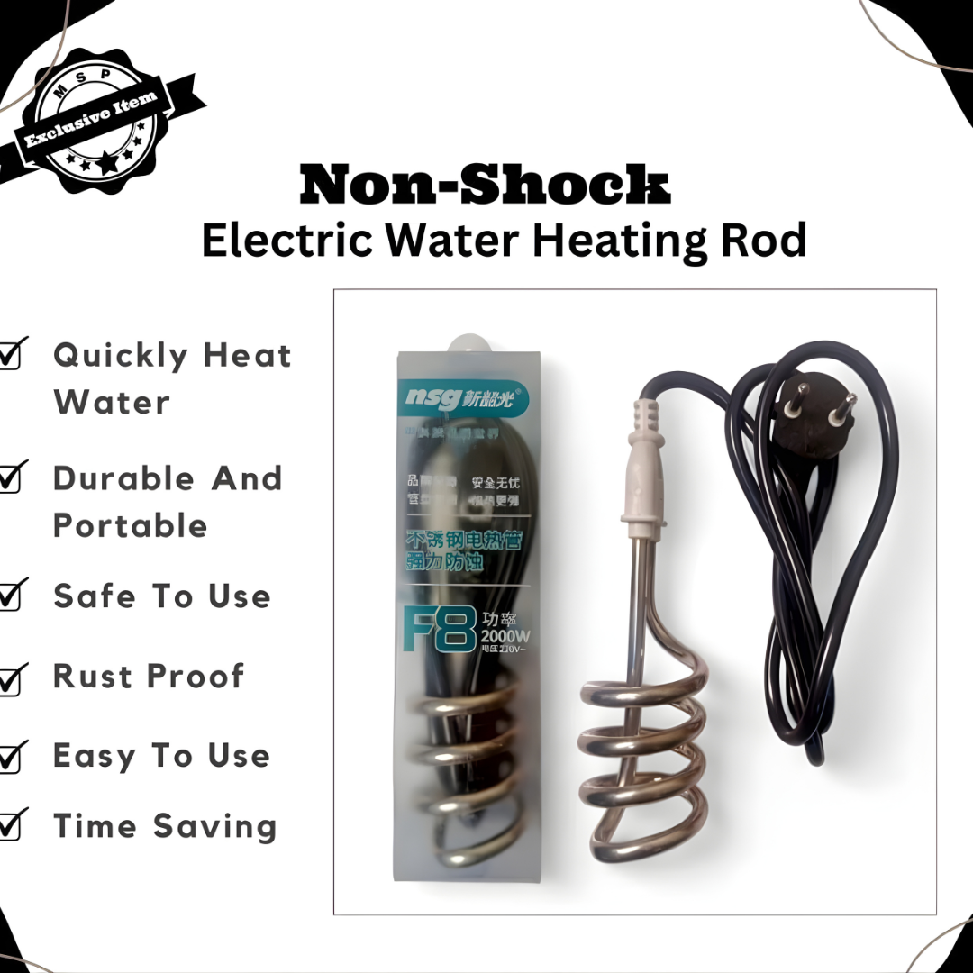 ter New Sale NSG F8 2000W Stainless Steel Electric Water Heating Coil – Durable, Fast & Safe Water Heater | High-Quality Immersion Rod for Home & Daily Use