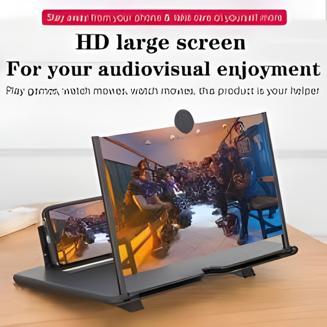 3D Phone Screen Magnifier Portable Amplifier for Movies & Videos, Enlarged View for Comfortable Mobile Watching